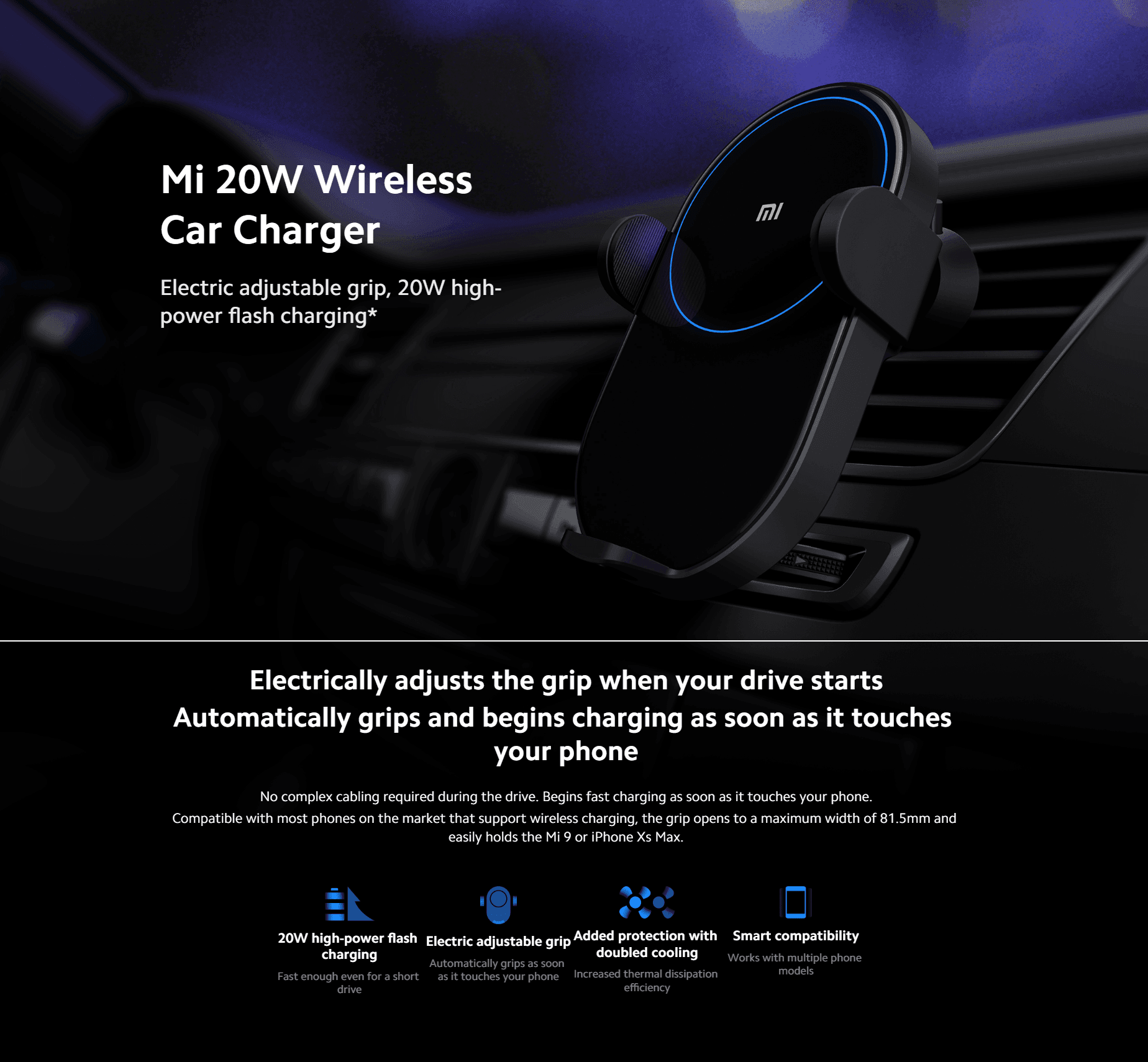 Mi 20W Wireless Car Charger