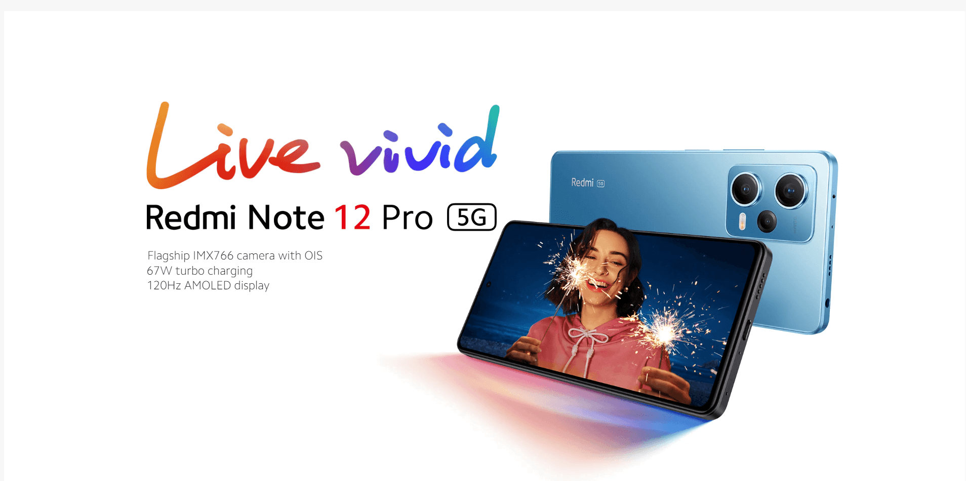 Redmi Note 12 Pro Dual SIM Polar White 8GB RAM 256GB 5G