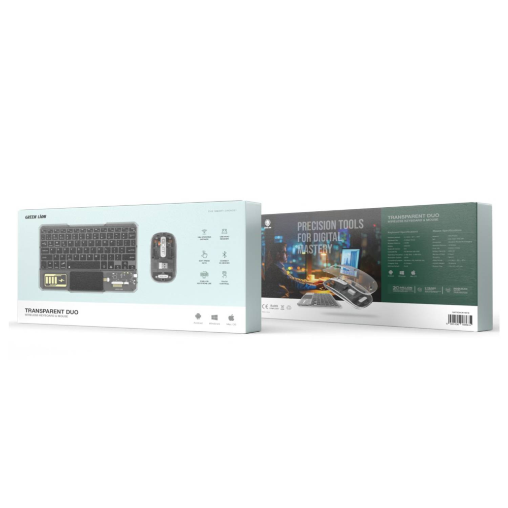 Green Lion Transparent Duo Wireless Keyboard