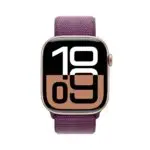 Apple Watch Series 10 GPS 42mm Rose Gold Aluminium Case with Plum Sport Loop