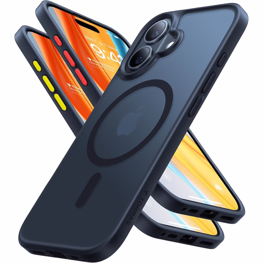 TORRAS Guardian Mag Series Case for iPhone 17 Ultra 69 inch Magnetic Shockproof Mil Grade Drop Protection MagSafe Compatible Translucent Anti Scratch Protective Cover Black