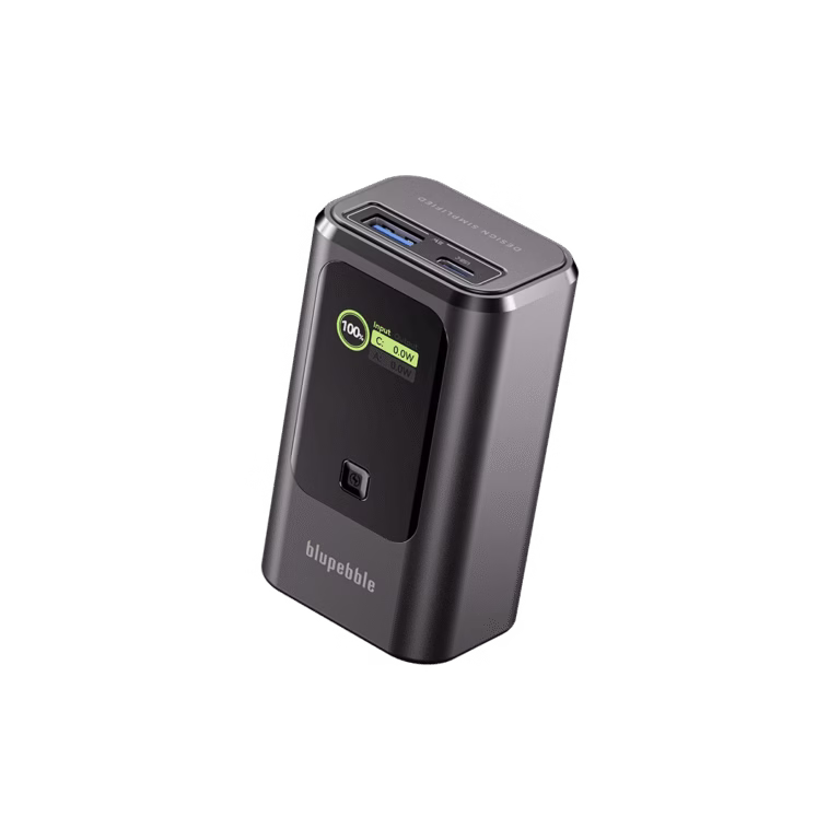 Blupebble PowerPod 10000mAh 35W LED Indicator Power Bank with USB-C PD | USB-A QC Fast Charge