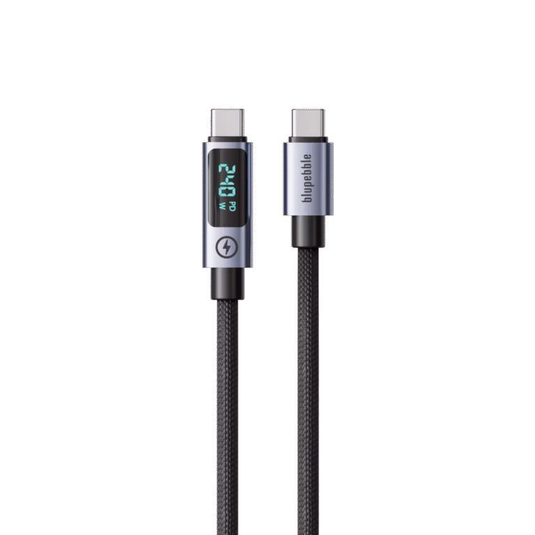 Blupebble PowerFlow2 240W USB-C To USB-C LED Braided Cable 1.2M