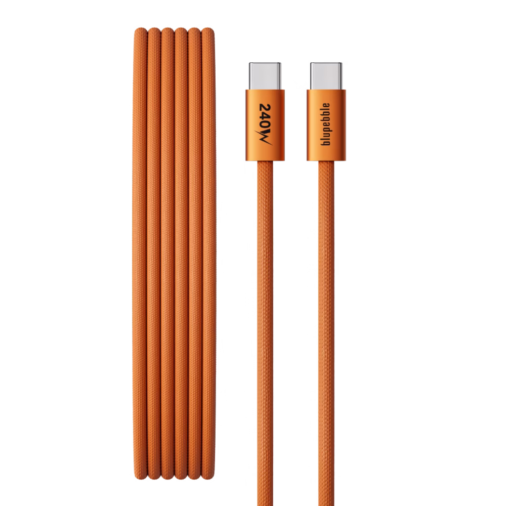 Blupebble PowerFlow PD 240W USB-C To USB-C Braided Cable 1.2M