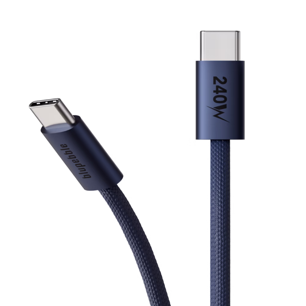 Blupebble PowerFlow PD 240W USB-C To USB-C Braided Cable 1.2M