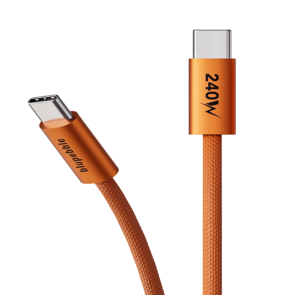 Blupebble PowerFlow PD 240W USB-C To USB-C Braided Cable 1.2M