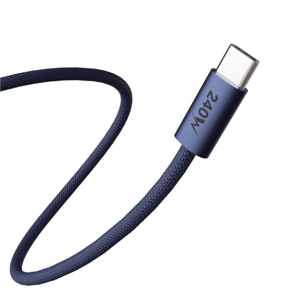 Blupebble PowerFlow PD 240W USB-C To USB-C Braided Cable 1.2M