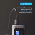 Blupebble PowerFlow USB-A To USB-C Cable PD 66W 1.2-Meter Black BP-USBA2C1.2M66W-BK