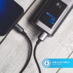 Blupebble PowerFlow USB-A To USB-C Cable PD 66W 1.2-Meter Black BP-USBA2C1.2M66W-BK