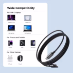 Blupebble PowerFlow USB-A To USB-C Cable PD 66W 1.2-Meter Black BP-USBA2C1.2M66W-BK