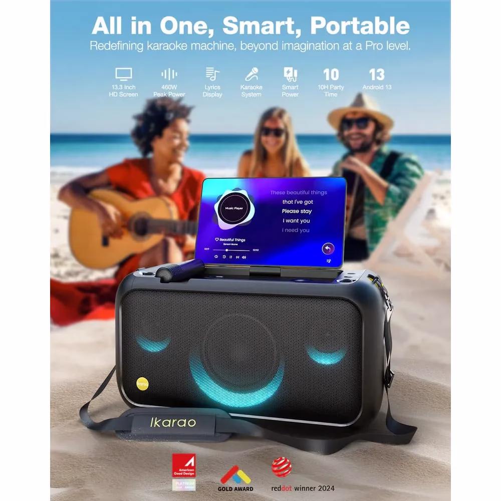 Ikarao BREAK X1 Smart Party Speaker with Screen