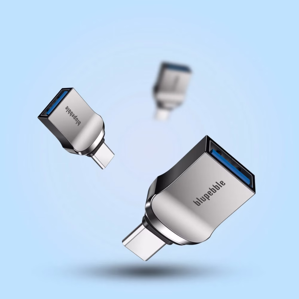 Blupebble USB-C to USB-A 3.1 OTG Adapter - Gray BP-OTGC2A-GY