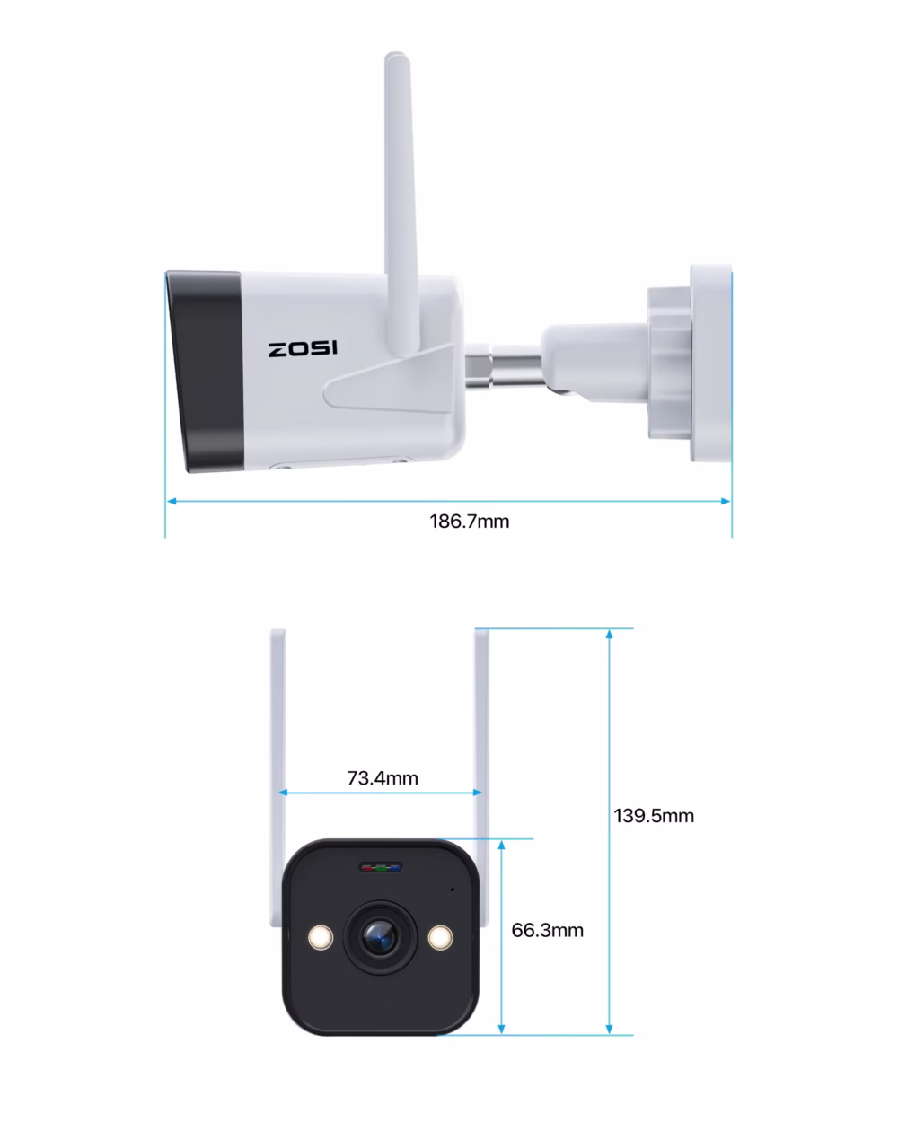 Zosi C188 4MP CCTV Camera Outdoor Indoor + Person/Vehicle Detection