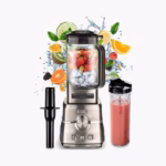 Kenwood Premium Power Blender 1500W Smoothie Blender With 2L Tritan Jar, 500ML Smoothie2Go Bottle & Lid, Blender Tamper/Food Presser, 6 Speed+3 Preset Programs, Ice Crush Function Blm91.640Ss Silver