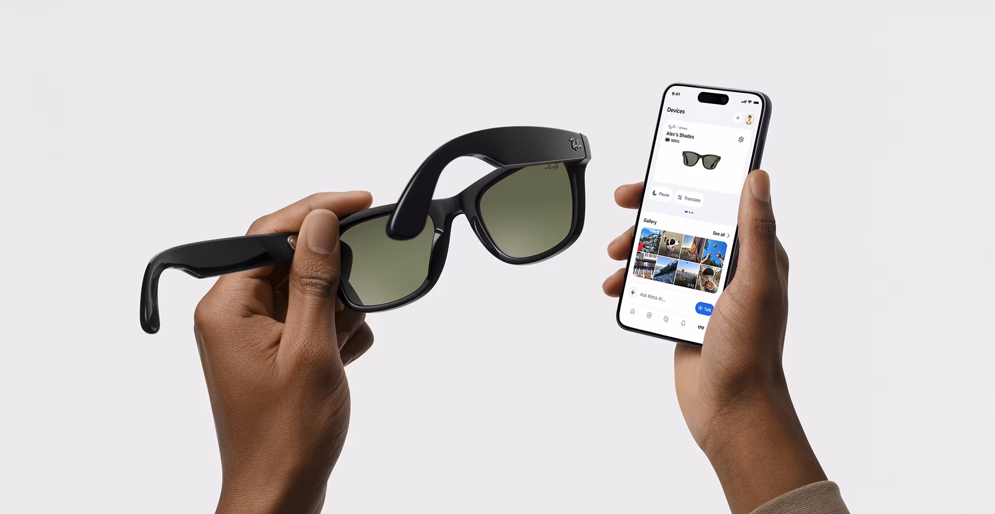 RAY-BAN META SKYLER, SHINY BLACK/TRANSITIONS AMETHYST