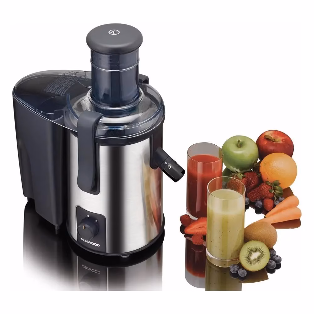 jem50_1_ Kenwood Juice Extractor | 75mm Wide Feed Tube | 2 Speed | Transparent Juice Jug | Pulp Container | Silver/Black | JEM50.000BS - Image 1