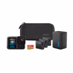 GoPro HERO13 Black Extended Power Bundle - Includes Dual Battery Charger, 3 Enduro Batteries, 64GB microSD Card, Curved Adhesive Mount, and Camera Case - with Official GoPro UAE Warranty