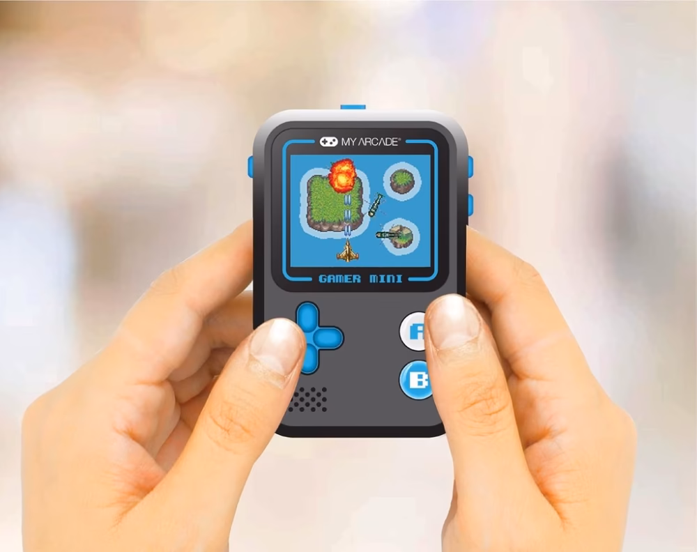 My Arcade Gamer Mini Classic-Blue: Miniature Handheld Gaming System Packed with 160 Games, 1.8" Color Display (DGUN-3926) - Image 2