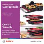 BOSCH Contact Grill Red 1800W - Image 3