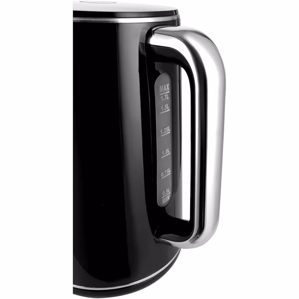 BLACK+DECKER Digital Kettle, 2300W, 1.7L, Touch Screen, Double Wall Design, 6 Preset Temps, 30-Min Keep Warm, LED Display, Auto Shut-Off, Boil-Dry Protection, Cool-Touch Exterior, Black - JCD200-B5