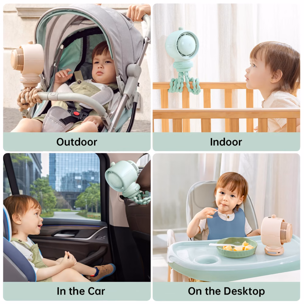 JisuLife Stroller Fan Life2 - Green - Image 3