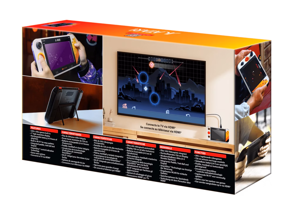 My Arcade Atari Gamestation Go, Retro Portable Gaming Console with 200+ Games, 7-inch Screen, Wi-Fi, Rechargeable Battery - Image 5