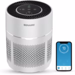 Bonaire GAP12 HEPA Air Purifier for Home with Pre‑Filter, Activated Carbon Filter, Auto Mode, PM2.5 Sensor, Timer, Sleep Mode, Child Lock & Filter Replacement Indicator – Compact Design – White