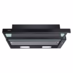 Series 2, Built-In Telescopic Hood 60cm, 67DB, 3 Speed, 220m³/h-Recirculation / 310m³/h-Ducted, Black, Made in Turkey