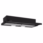 Series 2, Built-In Telescopic Hood 90cm, 67DB, 3 Speed, 220m³/h-Recirculation / 310m³/h-Ducted, Black, Made in Turkey