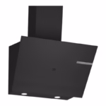 Series 4, Inclined Chimney Hood 60cm, 59DB, 2 Speed +Intensive, 296m³/h-Recirculation / 510m³/h-Ducted, Black, Made in Turkey