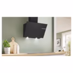 Series 4, Inclined Chimney Hood 60cm, 59DB, 2 Speed +Intensive,  296m³/h-Recirculation / 510m³/h-Ducted, Black, Made in Turkey - Image 5