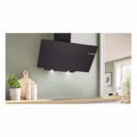 Series 6, Inclined Chimney Hood 90cm, 59DB, 2 Speed + Intensive,  307m³/h-Recirculation / 700m³/h-Ducted, Black, Made in Turkey - Image 2