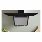 Series 6, Inclined Chimney Hood 90cm, 59DB, 2 Speed + Intensive,  307m³/h-Recirculation / 700m³/h-Ducted, Black, Made in Turkey - Image 5