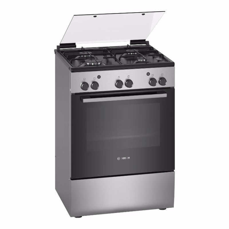 Series 2, Full Gas Cooker 60cm, Mechanical Timer, Stainless Steel, Made in Turkey