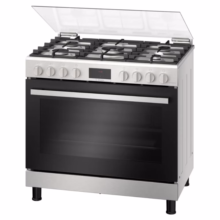 Series 6, Full Gas Hybrid Cooker 90cm, Digital Timer, Rotessirie, Stainless Steel, Made in Egypt