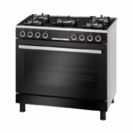 Series 8, Full Gas Hybrid Cooker 90cm, Digital Timer, Rotessirie, Black Glass, Made in Turkey