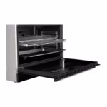 Series 8, Full Gas Hybrid Cooker 90cm, Digital Timer, Rotessirie, Black Glass, Made in Turkey - Image 4