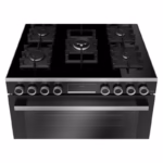 Series 8, Full Gas Hybrid Cooker 90cm, Digital Timer, Rotessirie, Black Glass, Made in Egypt - Image 2