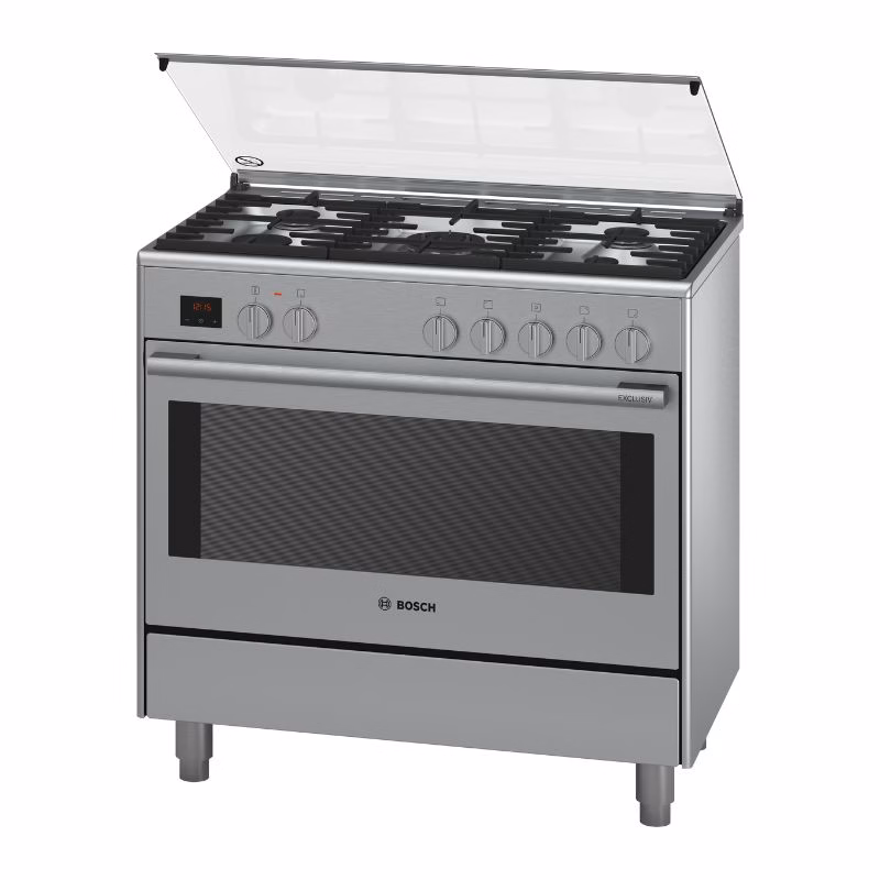 Series 8, Dual Fuel Cooker 90cm, 8 cooking Function, With Rotisserie, Stainless Steel, Made in Italy