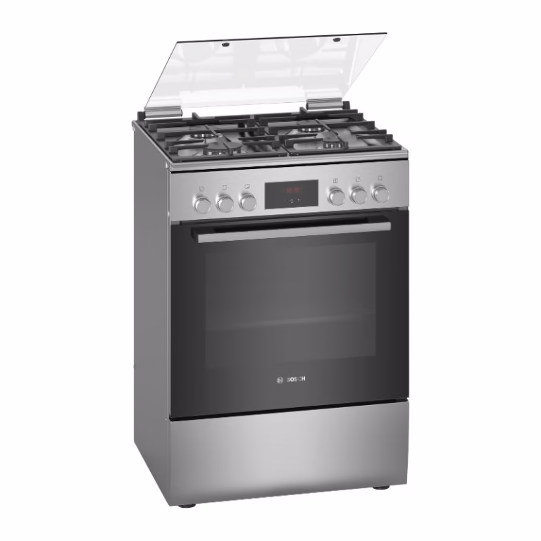 Series 4, Dual Fuel Cooker 60cm, 6 cooking Functions, Stainless Steel, Made in Turkey
