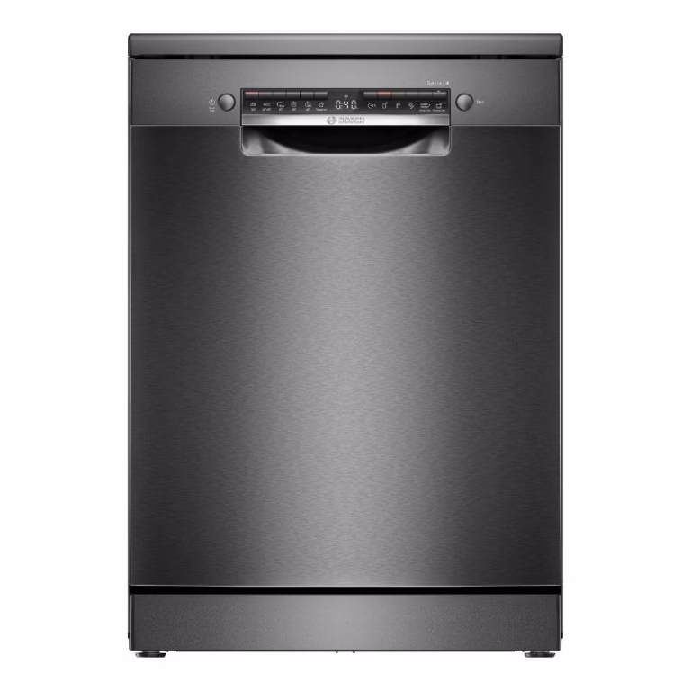 Series 4, Free Standing Dishwasher, 6 Programmes, 3 Racks, Adjustable Middle Rack, 10.3 Ltrs Water Consumptions, Home Connect, Brushed Black Steel, Made in Poland
