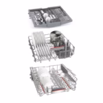 Series 6, Free Standing Dishwasher, 6 Programmes, 3 Racks, Adjustable Middle Rack, 9.5 Ltrs Water Consumptions, Home Connect, Stainless Steel, Made in Turkey - Image 4