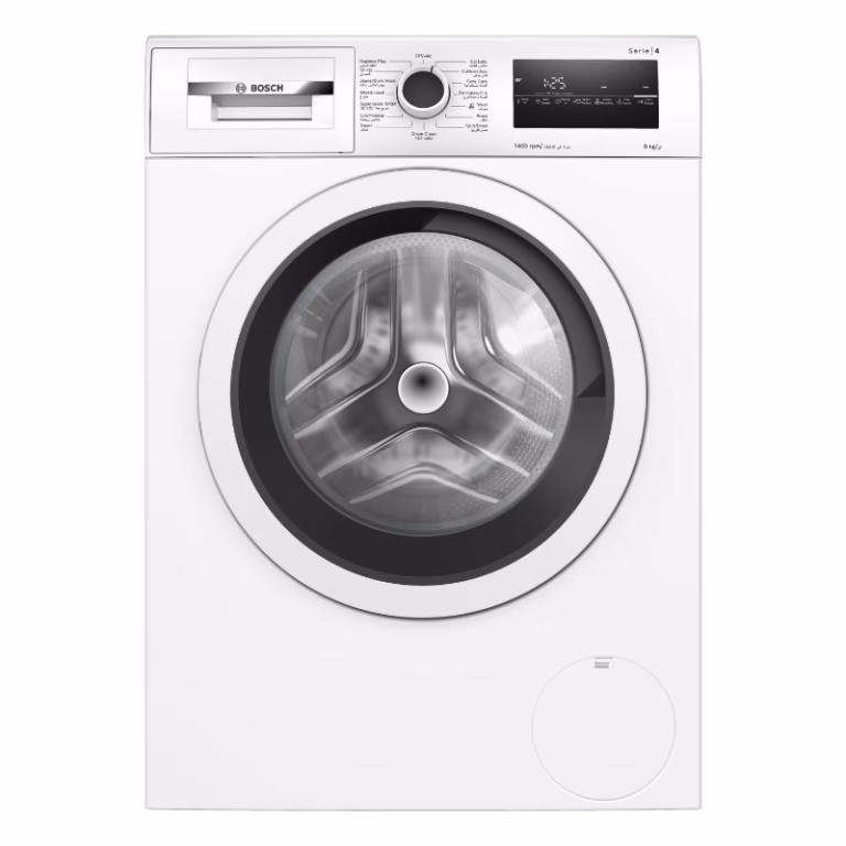 Series 4, Front Load Washer, 8KG/1400 RPM, White Color, 55DB, Made in Turkey