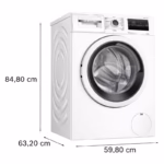 Series 4, Front Load Washer, 8KG/1400 RPM, White Color, 55DB, Made in Turkey - Image 5