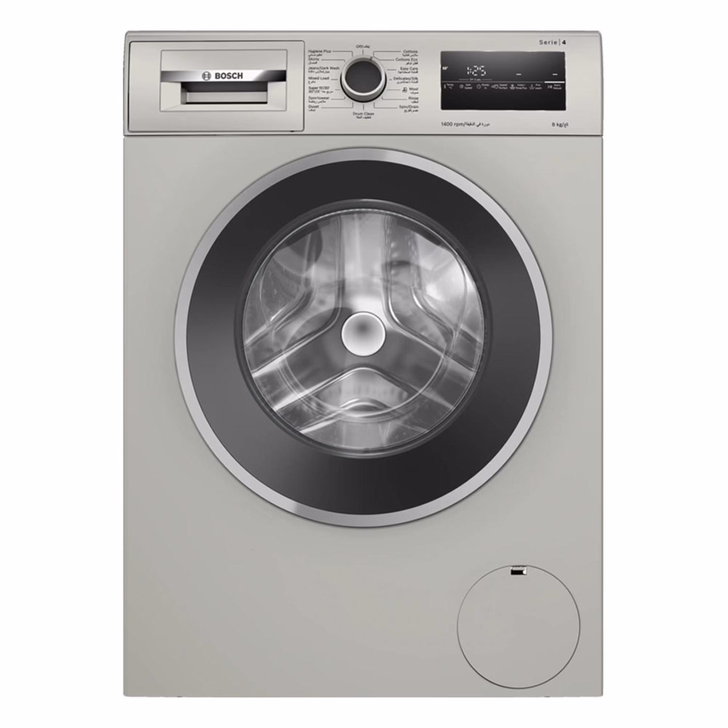 WAN28283GC-1 Series 4, Front Load Washer Dryer, 9/5KG, 1400RPM, Silver Inox, 49DB, Made in China