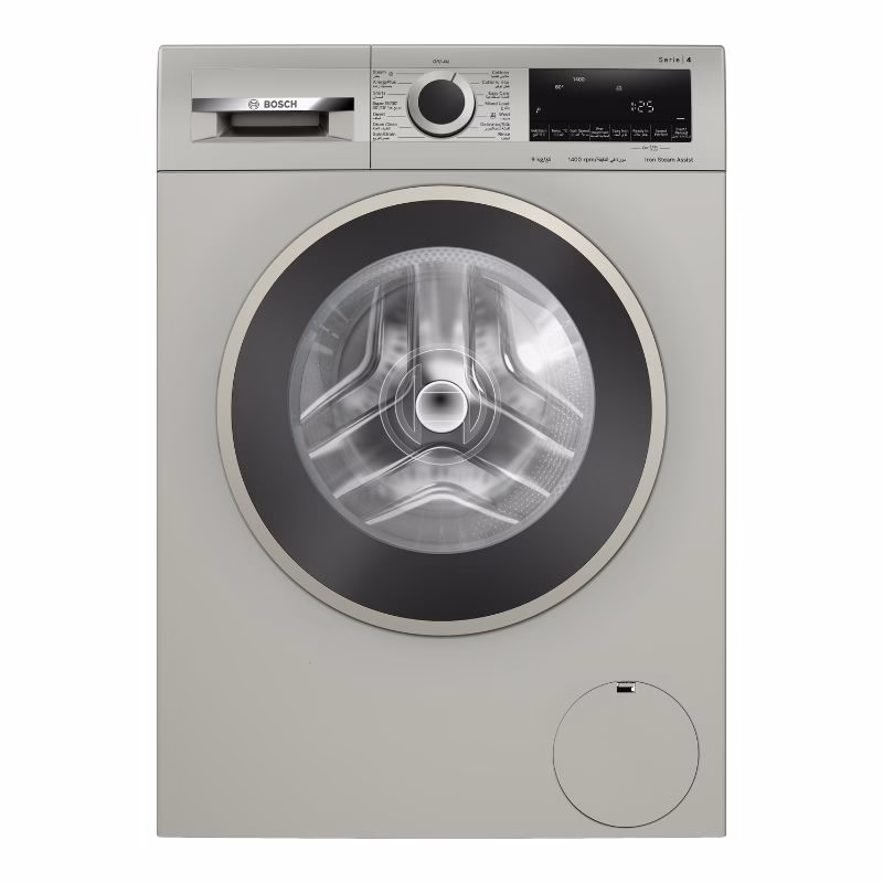 Series 4, Front Load Washer, 9KG/1400 RPM, Graphite Color, 55DB, Made in Turkey