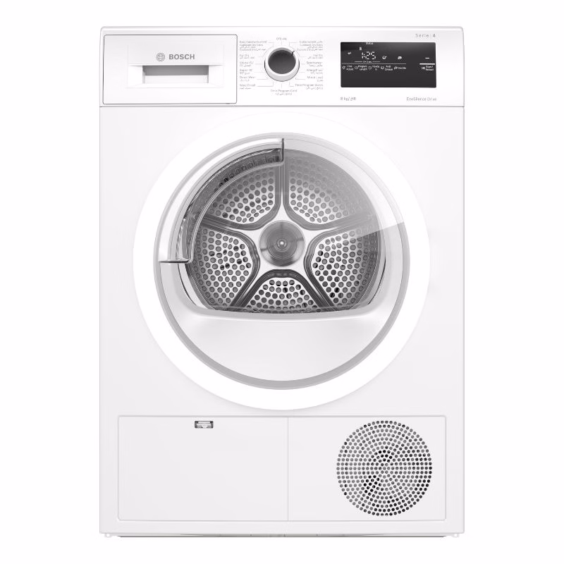 WTN86201-GC-1 Series 4, Condenser Tumble Dryer, 8KG, White Color, Made in Poland